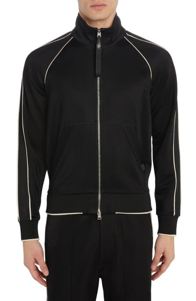 Tom Ford Luxury Stretch Jersey Jacket In Black