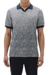 Robert Barakett Mission Hill Ombré Johnny Collar Polo In Blue/ White/ Grey