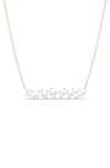 Hautecarat Baguette Lab Created Diamond Pendant Necklace In 18k Rose Gold