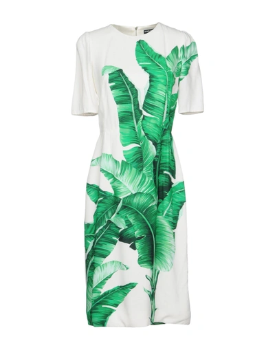 Dolce & Gabbana Knee-length Dress In White