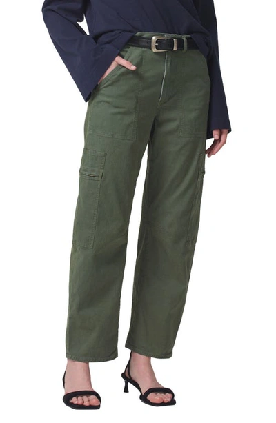 Citizens Of Humanity Marcelle Low Rise Barrel Organic Cotton Cargo Pants In Multi