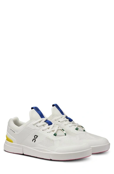 On The Roger Spin Tennis Sneaker In Undyed White/yellow