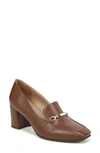 Naturalizer Wynrie Patent Heeled Loafer In Cappuccino Faux Leather