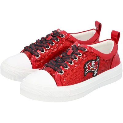 Cuce Red Tampa Bay Buccaneers Team Sequin Sneakers