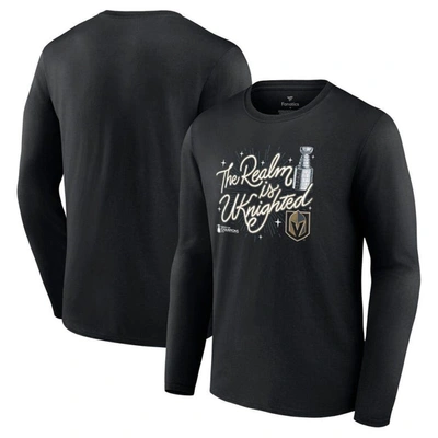 Fanatics Branded  Black Vegas Golden Knights 2023 Stanley Cup Champions Celebration Long Sleeve T-sh
