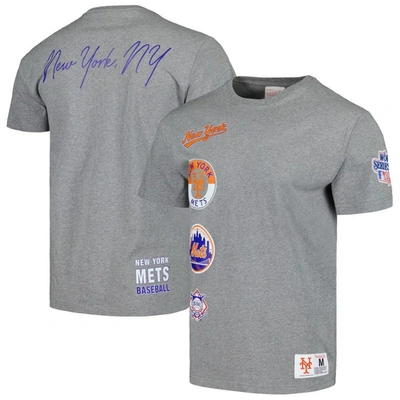 Mitchell & Ness Men's  Heather Gray New York Mets Cooperstown Collection City Collection T-shirt