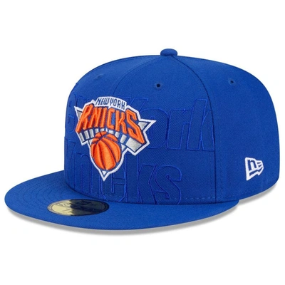 New Era Blue New York Knicks 2023 Nba Draft 59fifty Fitted Hat