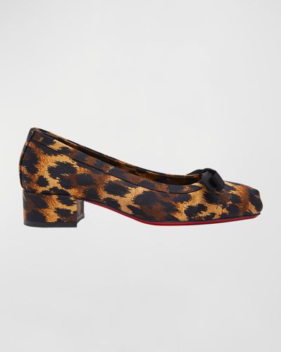 Christian Louboutin Mamaflirt 30 Cr Sat Kitty Li In Brown