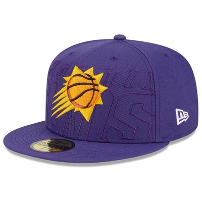 New Era Purple Phoenix Suns 2023 Nba Draft 59fifty Fitted Hat In Purple/white