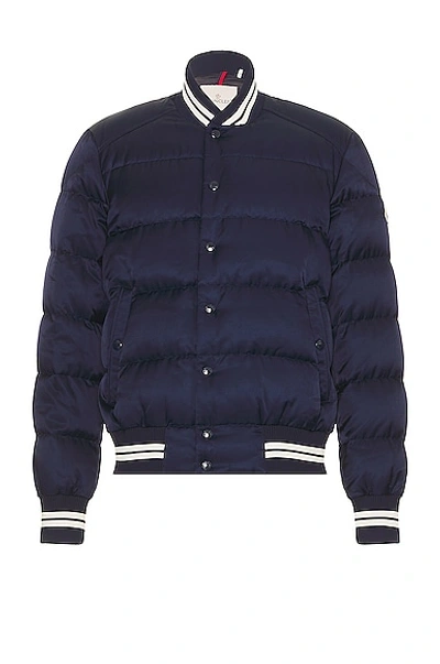 Moncler Dives Bomber Jacket In Blue