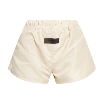 Essentials Fear Of God  Logo Patch Shorts In Egg_shell