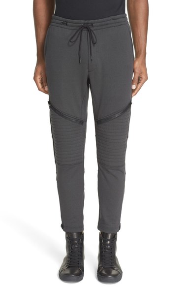 Y-3 Dot Print Quilted Sweatpants In Black | ModeSens