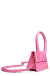 Jacquemus Le Chiquito Moyen Leather Top Handle Bag In Pink