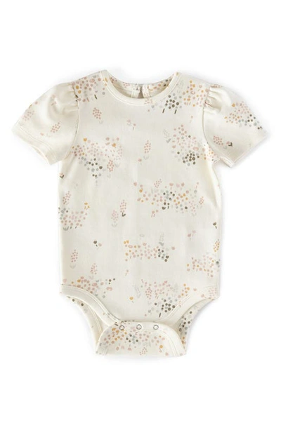 Pehr Babies' Flower Patch Organic Cotton Bodysuit In Pink