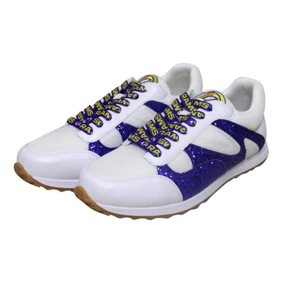 Cuce White Los Angeles Rams Glitter Trainers