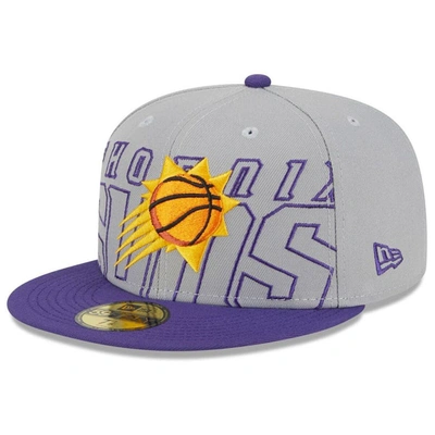 New Era Men's  Gray, Purple Phoenix Suns 2023 Nba Draft Two-tone 59fifty Fitted Hat In Gray,purple