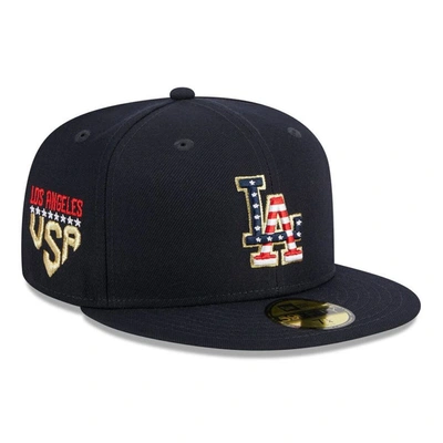 New Era Navy Los Angeles Dodgers 2023 Fourth Of July 59fifty Fitted Hat