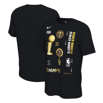 Nike Black Denver Nuggets 2023 Nba Finals Champions Celebration Expressive T-shirt