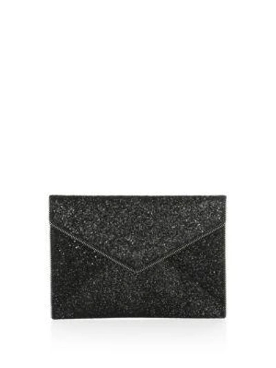 Rebecca Minkoff Leo Stud Leather Miniclutch In Black
