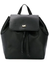 Michael Michael Kors Junie Medium Pebbled Leather Backpack In Black