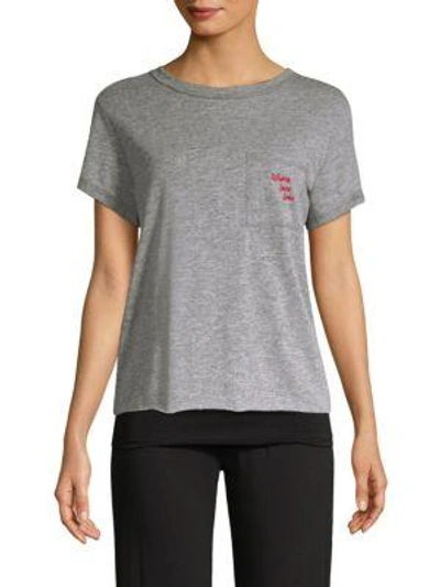 Feel The Piece Where Love Lives T-shirt In Heather Grey