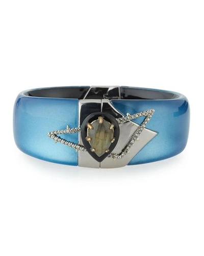 Alexis Bittar Lucite Medium Bangle Bracelet In Blue
