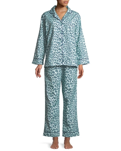Bedhead Wild Kingdom Classic Pajama Set In Blue Pattern
