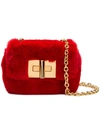 Tom Ford Natalia Large Faux-fur Shoulder Bag In Red