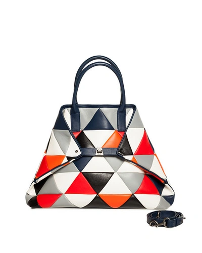 Akris Ai Medium Multicolor Quilted Shoulder Bag In Multi Pattern