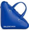 Balenciaga Extra Small Triangle Leather Bag - Blue In Bleu Roi