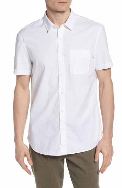 Ag Pearson Regular Fit Short Sleeve Sport Shirt In True White