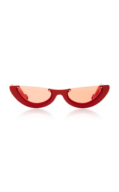 Pawaka Mo Exclusive Empat 4 Cat-eye Acetate Sunglasses In Orange