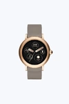 Marc Jacobs Riley Gray Strap Touchscreen Watch, 44mm In Black/taupe