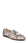 Sam Edelman Lior Loafer In Pink Snake Print Leather