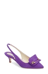 Brian Atwood Guiliaa Slingback Pump In Viola Suede