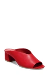 Vince Women's Cachet Leather Slide Sandals In Red