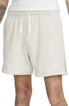 Nike Men's Club Fleece French Terry Flow Shorts In Grey