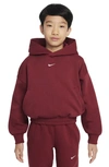 Nike Culture Of Basketball Big Kids' Oversized Pullover Basketball Hoodie In Red