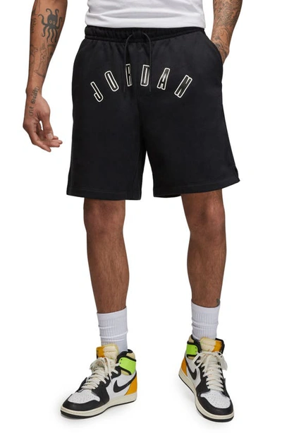 Jordan Flight Mvp Fleece Basketball Shorts In Black