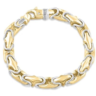 Pompeii3 Men's Solid 14k Gold (74gram) Or Platinum (143gram) 8.7mm Link Bracelet 8.5" In Multi