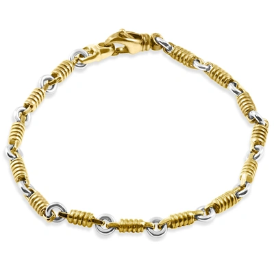 Pompeii3 Men's 14k Gold (21gram) Or Platinum (34gram) 4mm Link Bracelet 8.5" In Multi