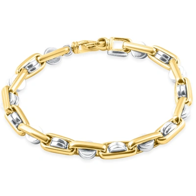 Pompeii3 Men's Link 14k Gold (56gram) Or Platinum (90gram) 7mm Bracelet 8.5" In Multi
