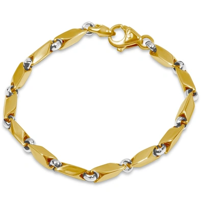 Pompeii3 Men's Link 14k Gold (31gram) Or Platinum (51gram) 4.5mm Bracelet 8.5" In Multi