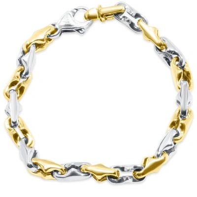 Pompeii3 Men's Link 14k Gold (40gram) Or Platinum (65gram) 6.5mm Bracelet 8" In Silver