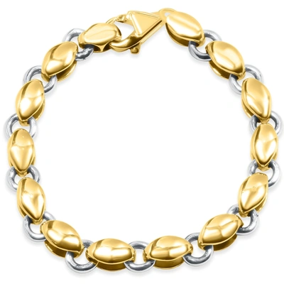 Pompeii3 Men's Link 14k Gold (39gram) Or Platinum (63gram) 6-9.5mm Bracelet 8.5" In Multi
