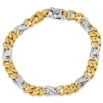Pompeii3 Men's Link 14k Gold (37gram) Or Platinum (59gram) 8mm Bracelet 8.5" In Multi