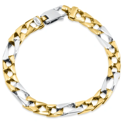 Pompeii3 Men's Link 14k Gold (37gram) Or Platinum (60gram) 8mm Bracelet 8.5" In Silver