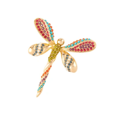 Susan Caplan Vintage 1980s Vintage D Orlan Dragonfly Jewel Swarovski Crystal Brooch