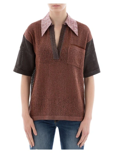 Acne Studios Multicolor Cotton Sweatshirt In Brown