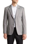 Tom Baine Notch Collar Two-button 4-way Stretch Jacket In Silver